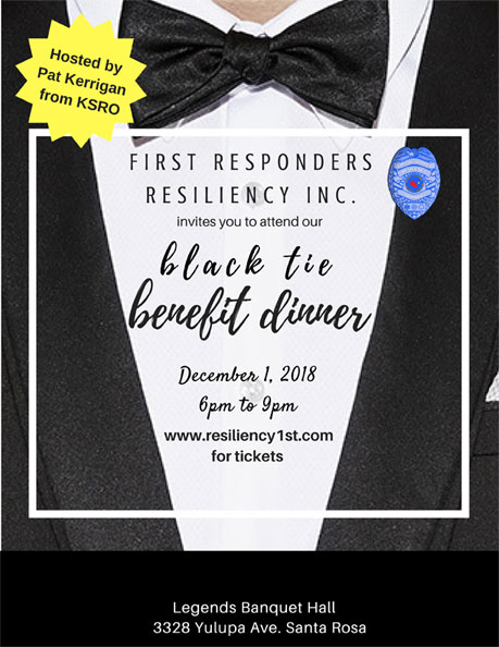 First Responders Black Tie Benefit dinner flyer